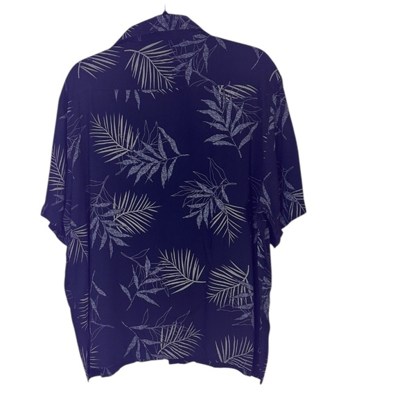 Mens’s Mondo Black Leaf Print Top XXL - Picture 2 of 3